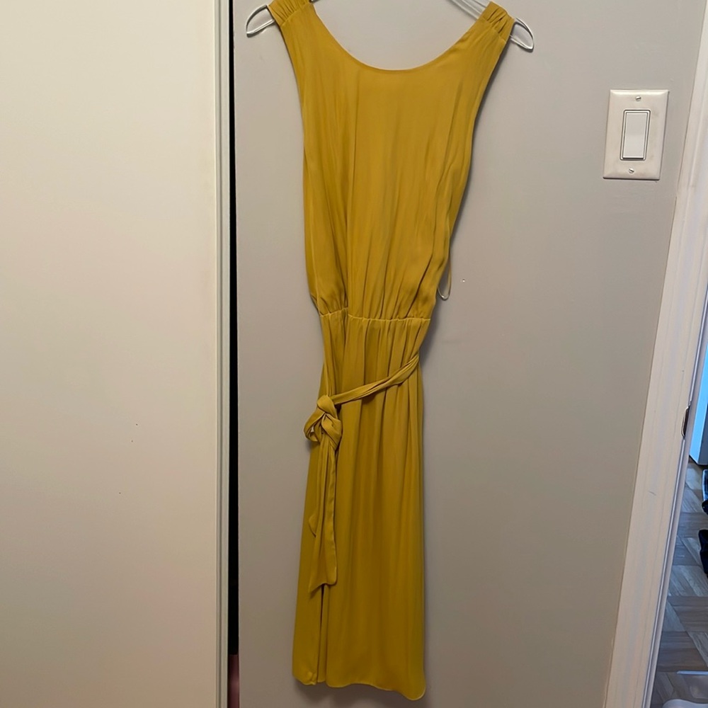 Zara yellow dress with elastic waist size small